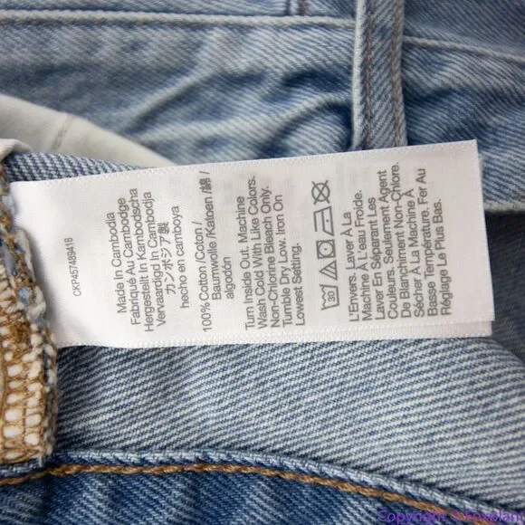 NEW Madewell Relaxed Denim Shorts in Homecrest Wash: Ripped Edition, 25‎
